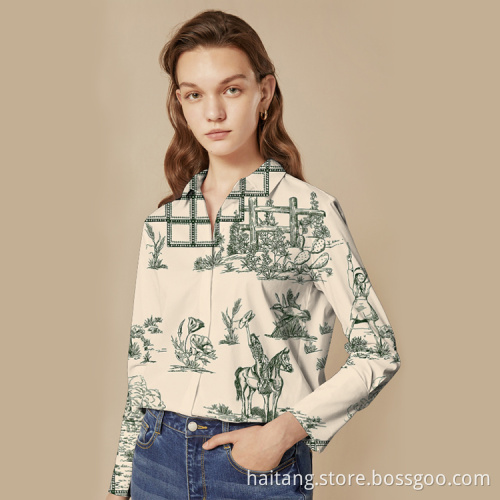 High-class Digital Printing Fabric Woven Garments Classic